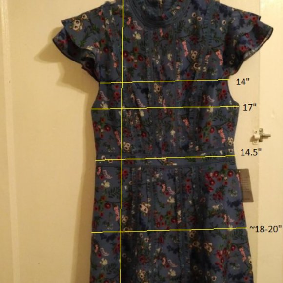 Alice + Olivia Blue Floral Dress - Picture 7 of 7